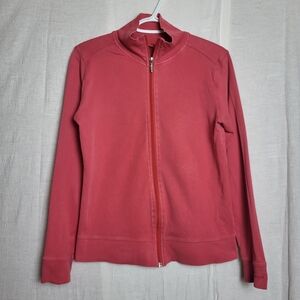 S.Oliver Women's Pink Athleisure Zip-Up Long Sleeves Casual Light Jacket